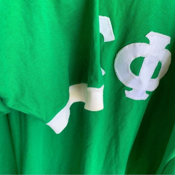 Vintage Tee Shirt Delta Sigma Phi Fraternity Mens Adult Size XXL Green 80s 90s - Picture 2 of 5